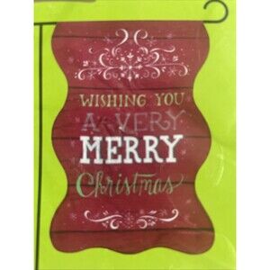 MERRY CHRISTMAS 12.5" X 18" GARDEN FLAG 31-3008-23 FLIP IT! RAIN OR SHINE Flag